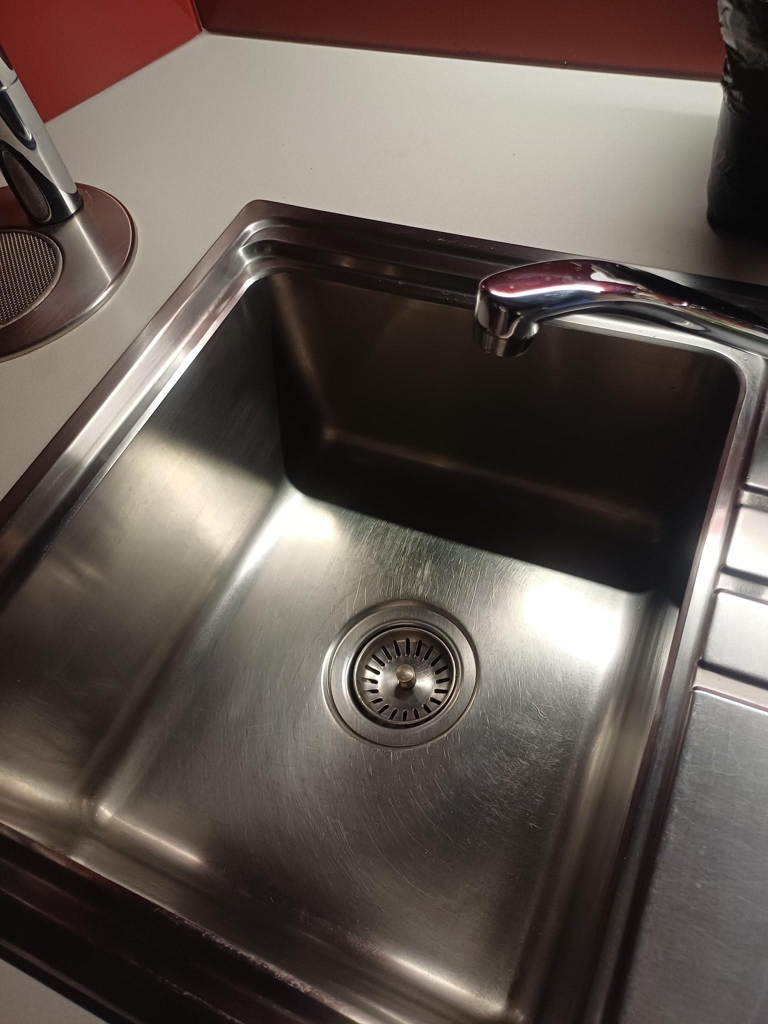 Kitchen basin polish after