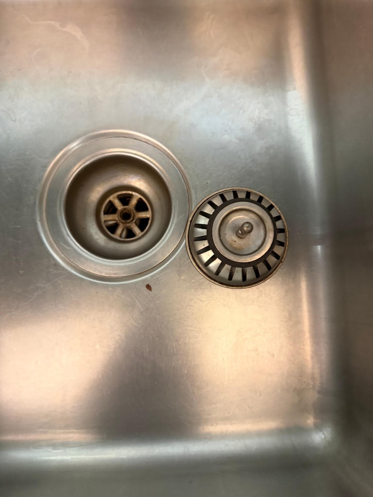 Kitchen basin polish before