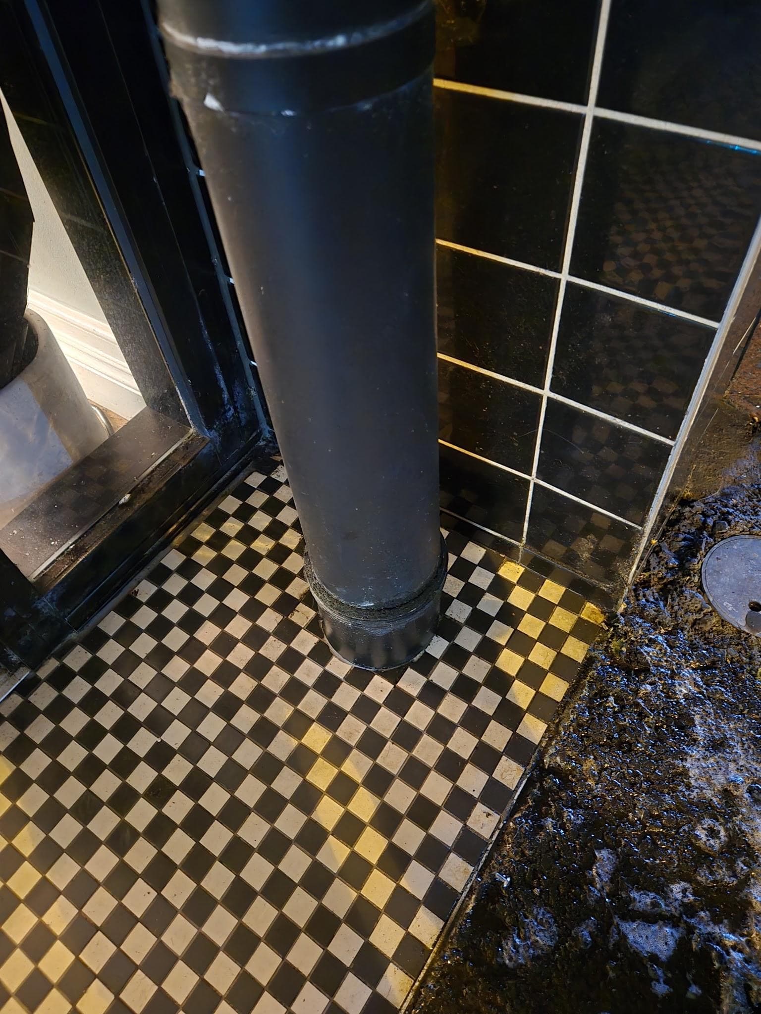 Entry tile deep clean after